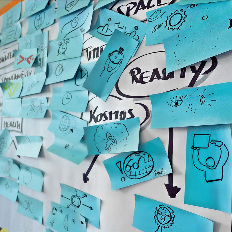 Stick-It Cards, rectangular, 100 sheets, single colors