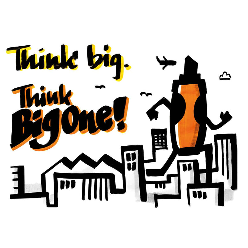 Neuland BigOne® Art Outliner, brush nib 2-15 mm, 5/set U5