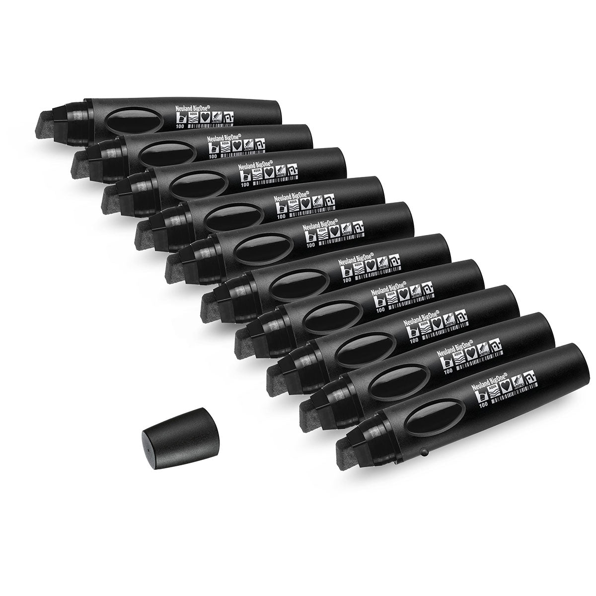 Neuland BigOne® Uni Set, 10-Pack Facilitation Markers, Wedge Nib
