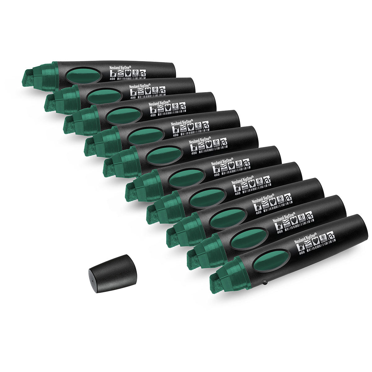 Neuland BigOne® Uni Set, 10-Pack Facilitation Markers, Wedge Nib