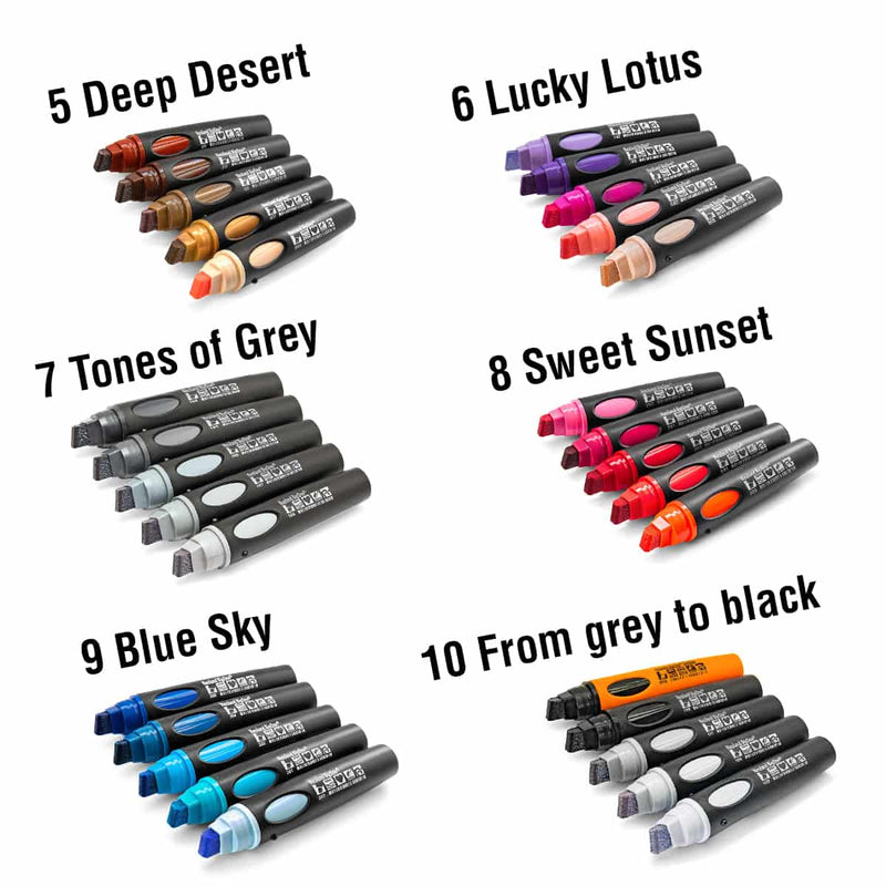Neuland BigOne® wedge, 5 color sets - Set No. 8 Sweet Sunset