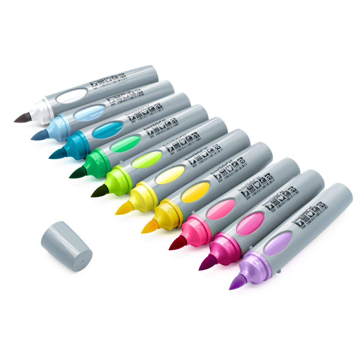 Neuland BigOne® Art, 10-Pack Facilitation Markers, Brush Nib - Soft Tones 2