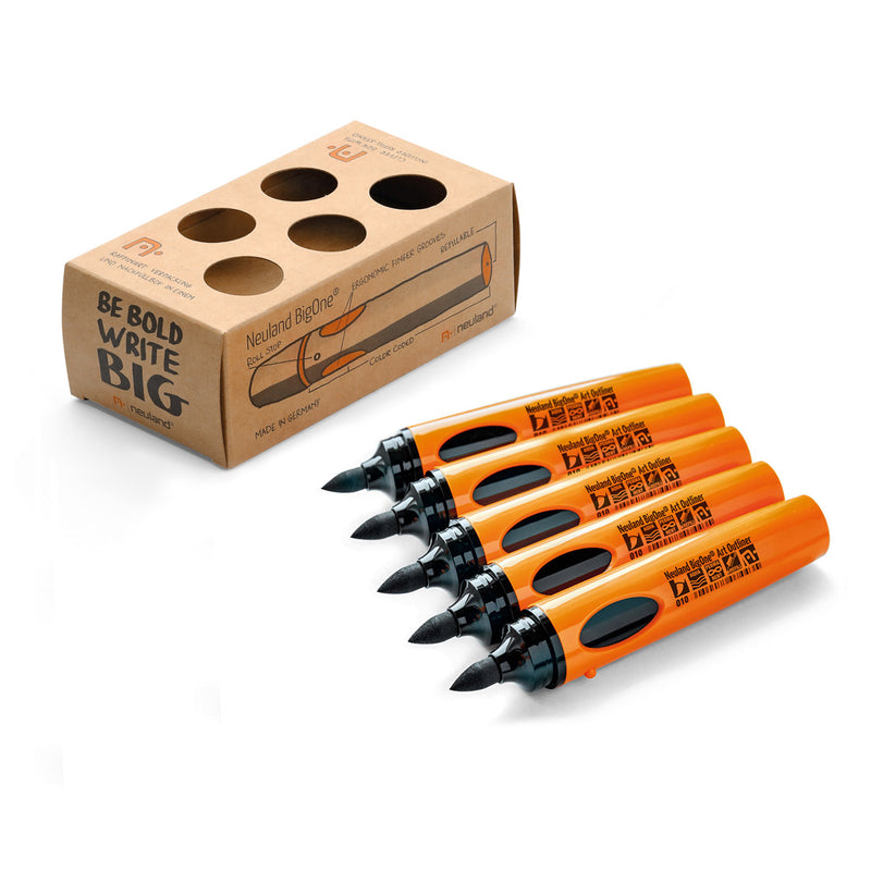 Neuland BigOne® Art Outliner, brush nib 2-15 mm, 5/set U5