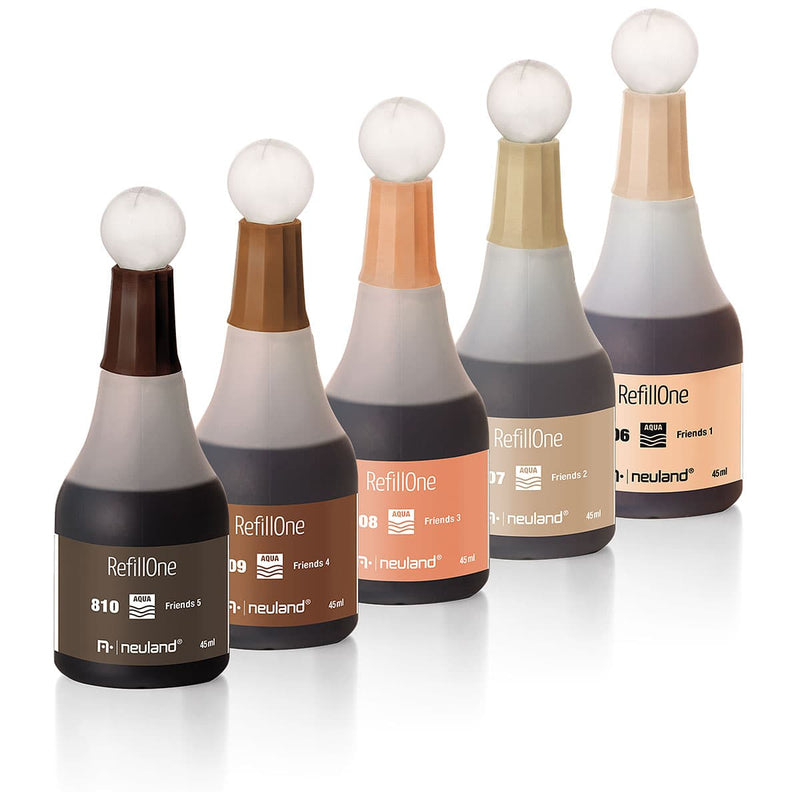 RefillOne Ink, water-based, 5 color set - No. 15 Friends