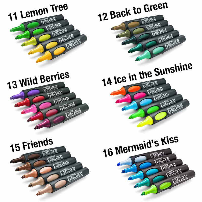 Neuland No.One®, wedge nib 2-6 mm, 5/color sets - 14 Ice in the Sunshine