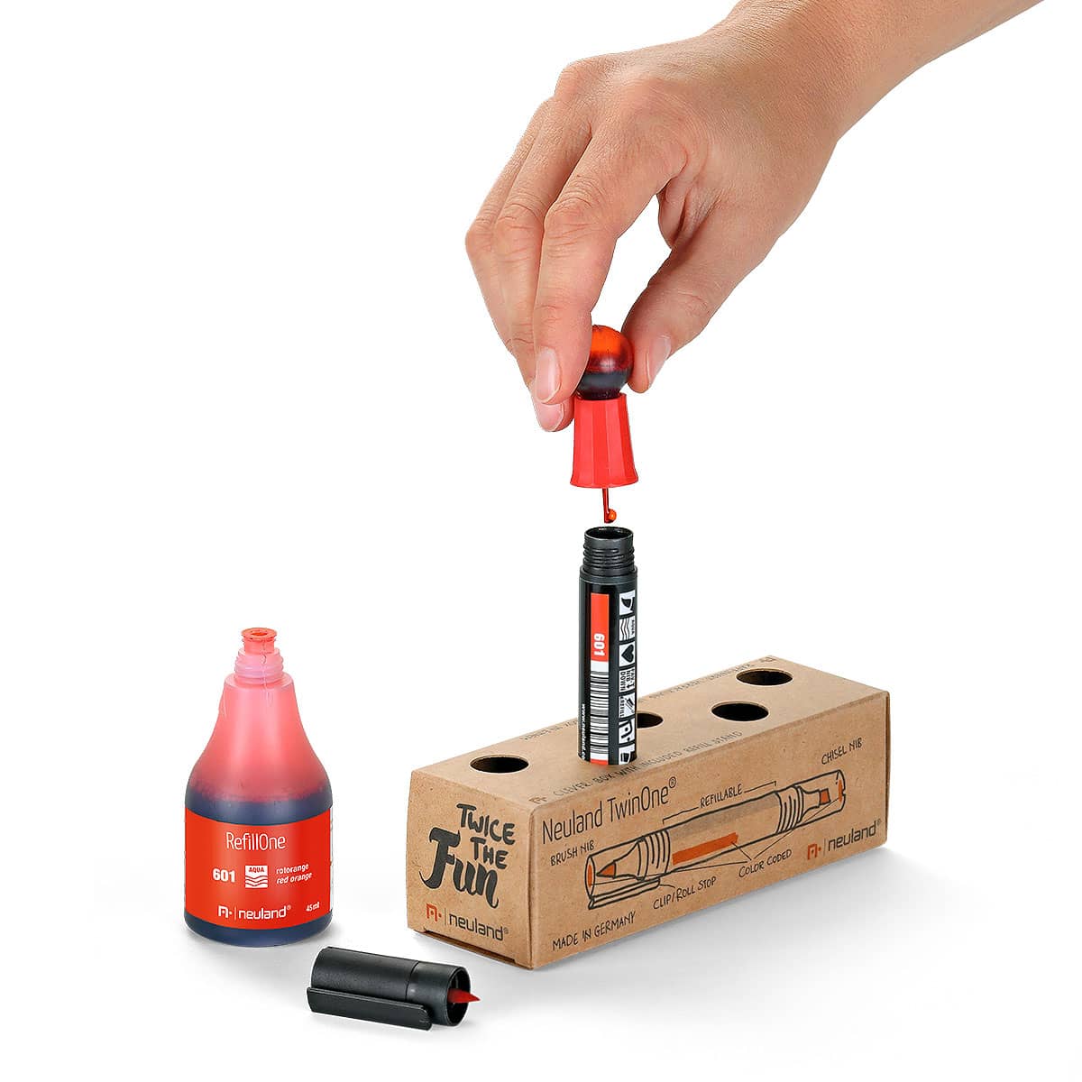 Neuland TwinOne® Color Set, Basic Tones, 10-Pack Facilitation Markers with chisel and brush nib