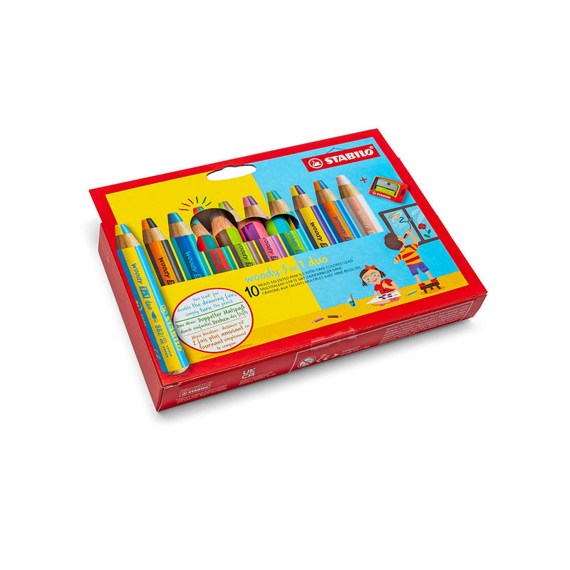 STABILO® woody DUO, set of 10