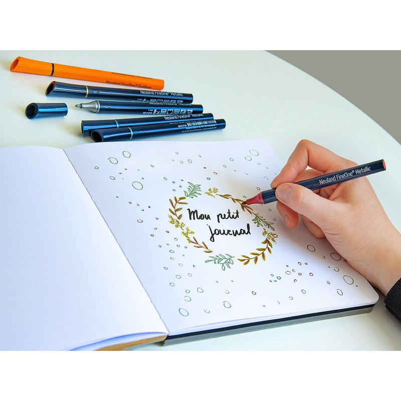 Neuland FineOne® Metallic, round nib 1 mm – Set No. MU6