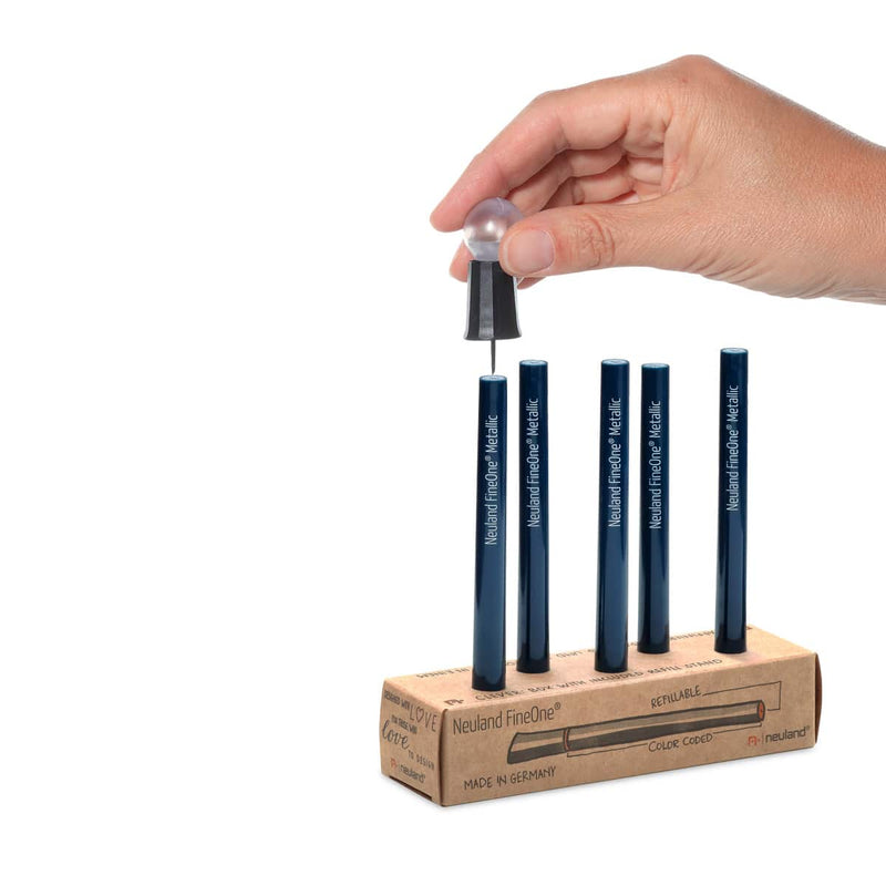 Neuland FineOne® Metallic, round nib 1 mm – Set No. MU6