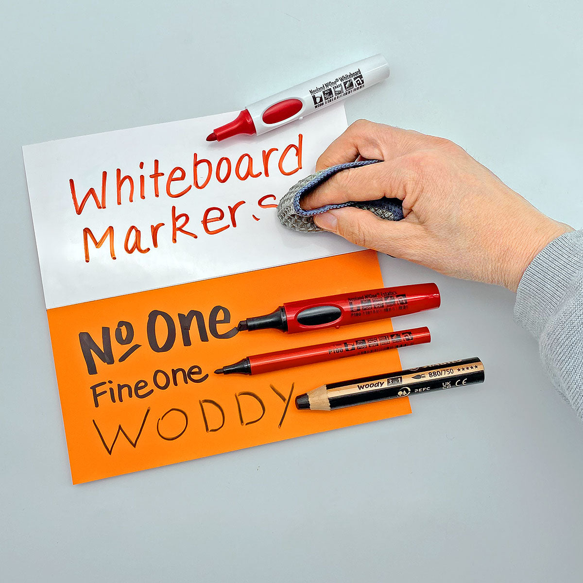Neuland No.One® R, round nib whiteboard markers – 10 Pack Uni Set