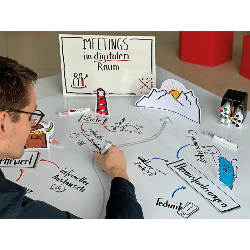 Neuland No.One® Whiteboard, wedge nib, Single Colors