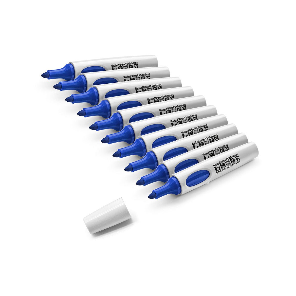 Neuland No.One® R, round nib whiteboard markers – 10 Pack Uni Set