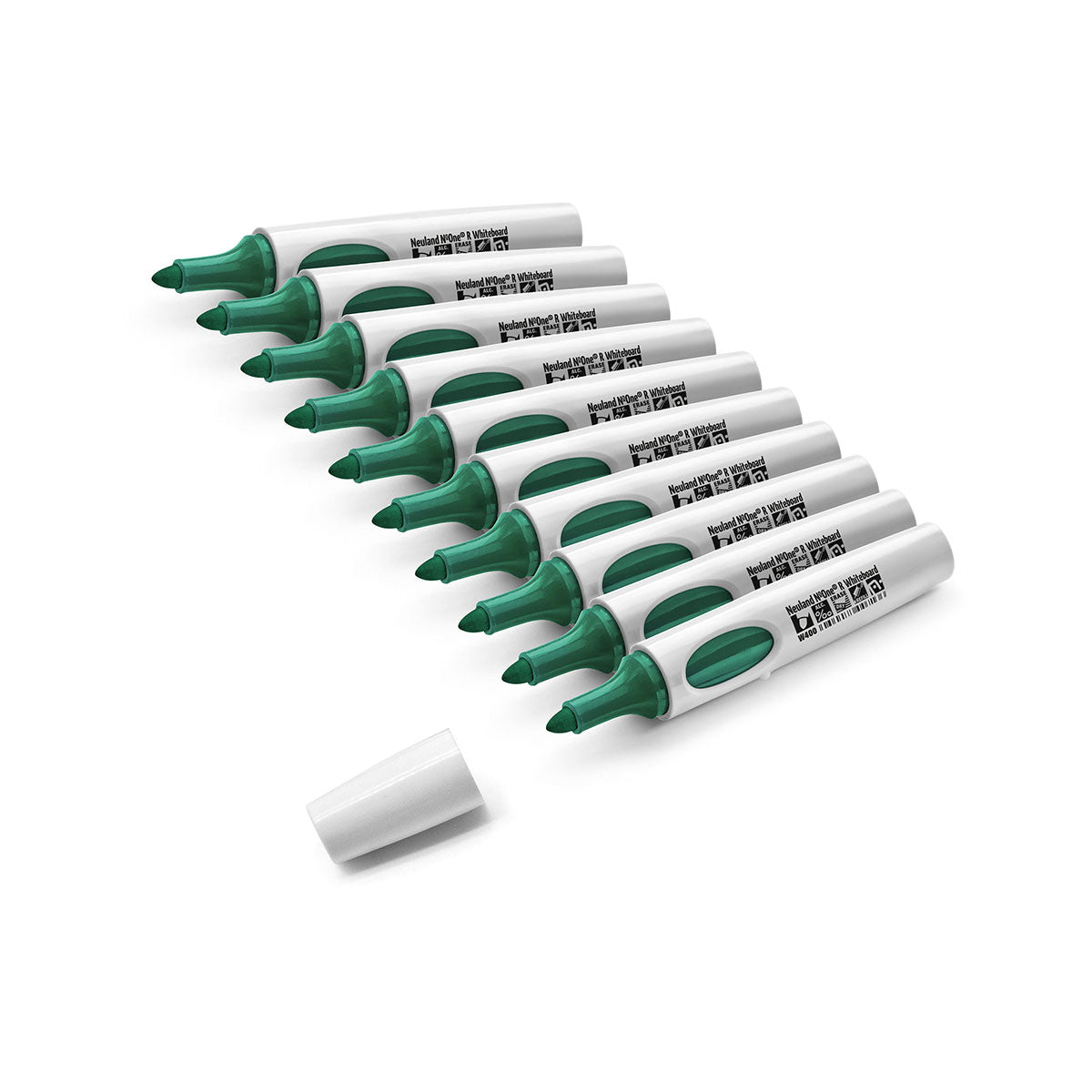 Neuland No.One® R, round nib whiteboard markers – 10 Pack Uni Set