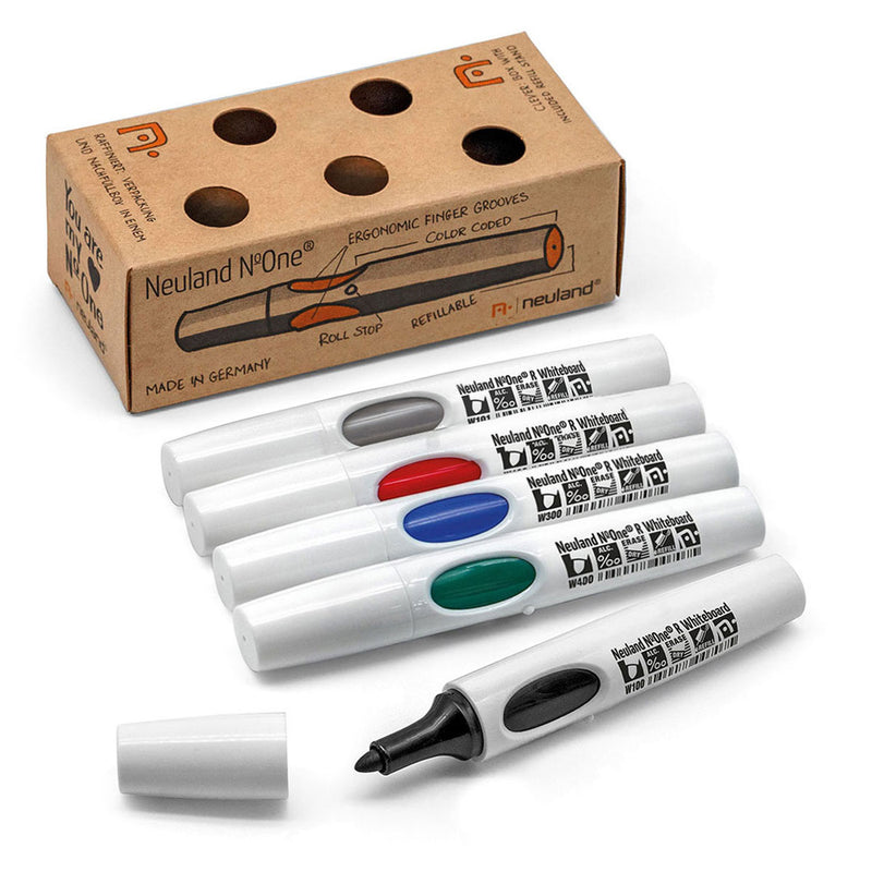 Neuland No.One® R Whiteboard, round nib 2-4 mm, 5/set - W5