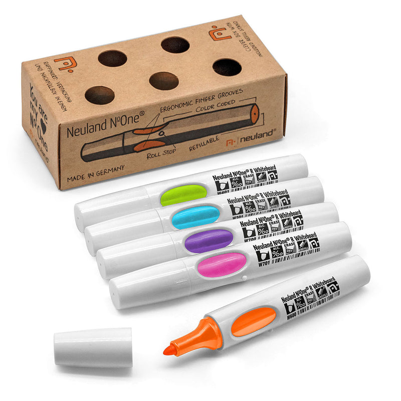Neuland No.One® R Whiteboard, round nib 2-4 mm, 5/set - W6