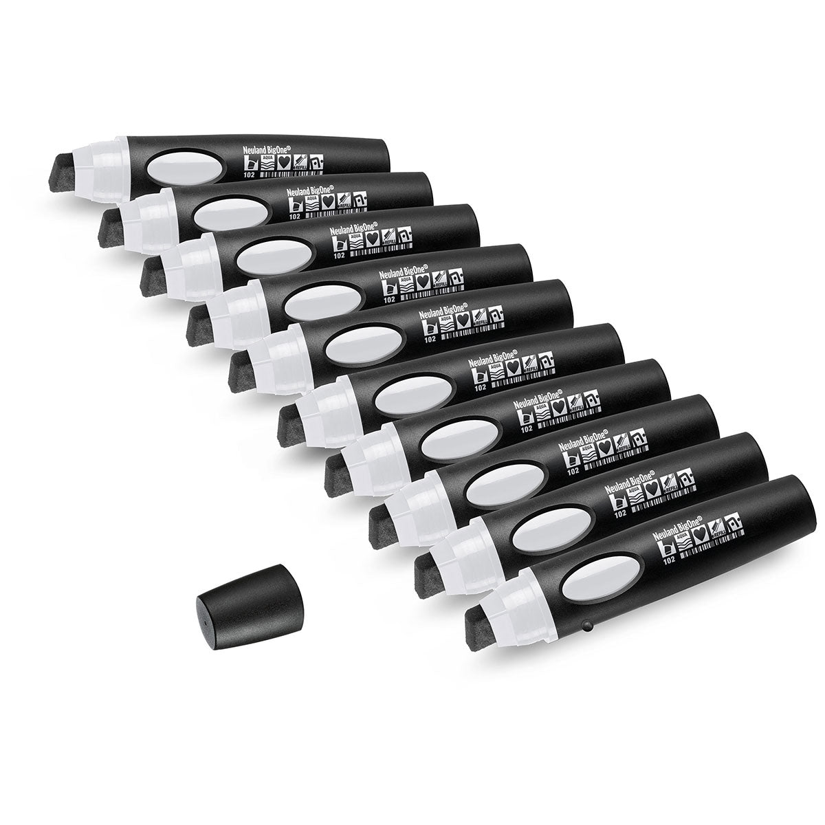 Neuland BigOne® Uni Set, 10-Pack Facilitation Markers, Wedge Nib