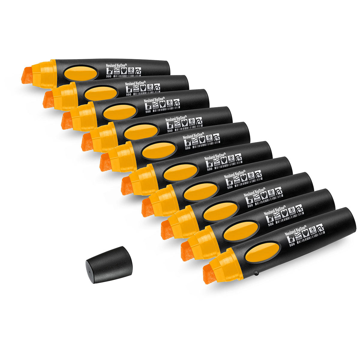 Neuland BigOne® Uni Set, 10-Pack Facilitation Markers, Wedge Nib