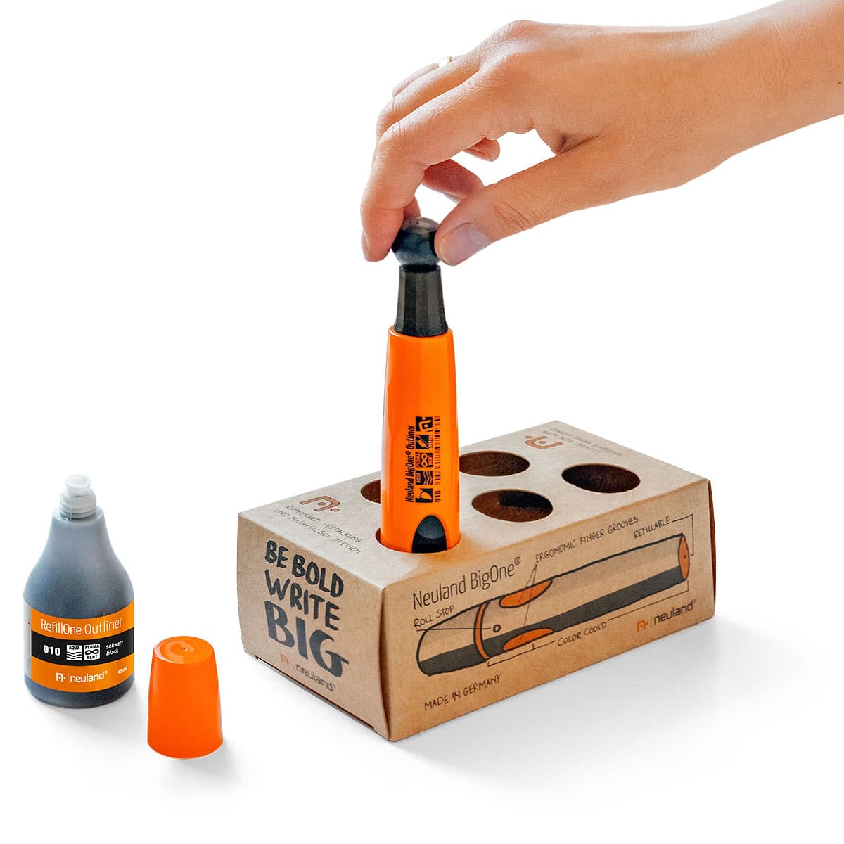 Neuland BigOne® Outliner contour marker, wedge nib – 10/set
