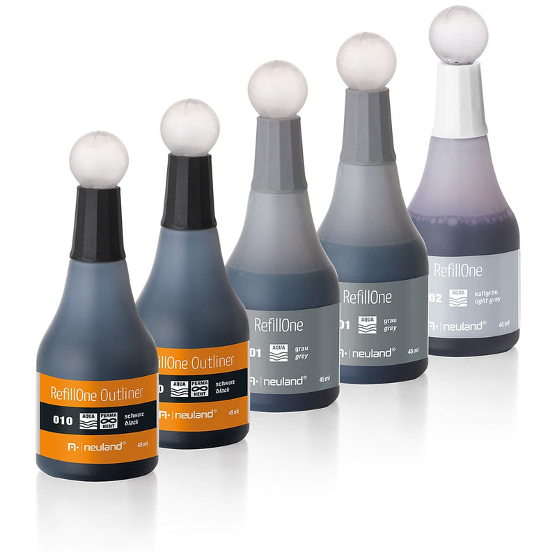 RefillOne Ink, water-based, 5 color set - No. 26 Stony Path