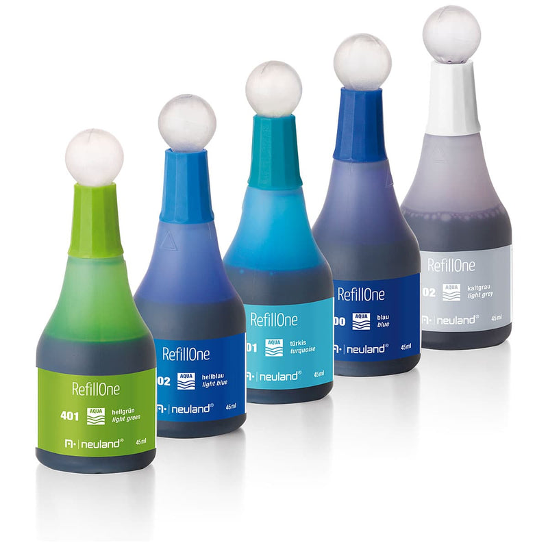 RefillOne Ink, water-based, 5 color set - No. 27 Sea Breeze