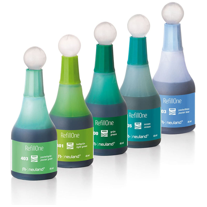 RefillOne Ink, water-based, 5 color set - No. 20 Frog Pond