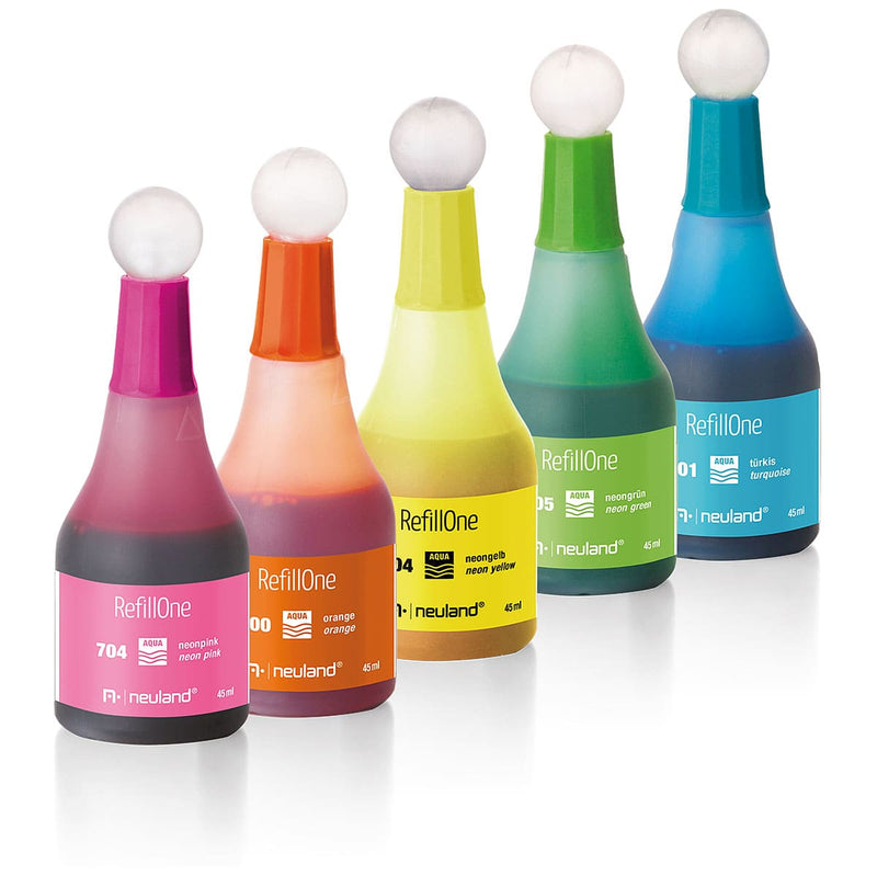 RefillOne Ink, water-based, 5 color set - No. 14 Ice in the Sunshine