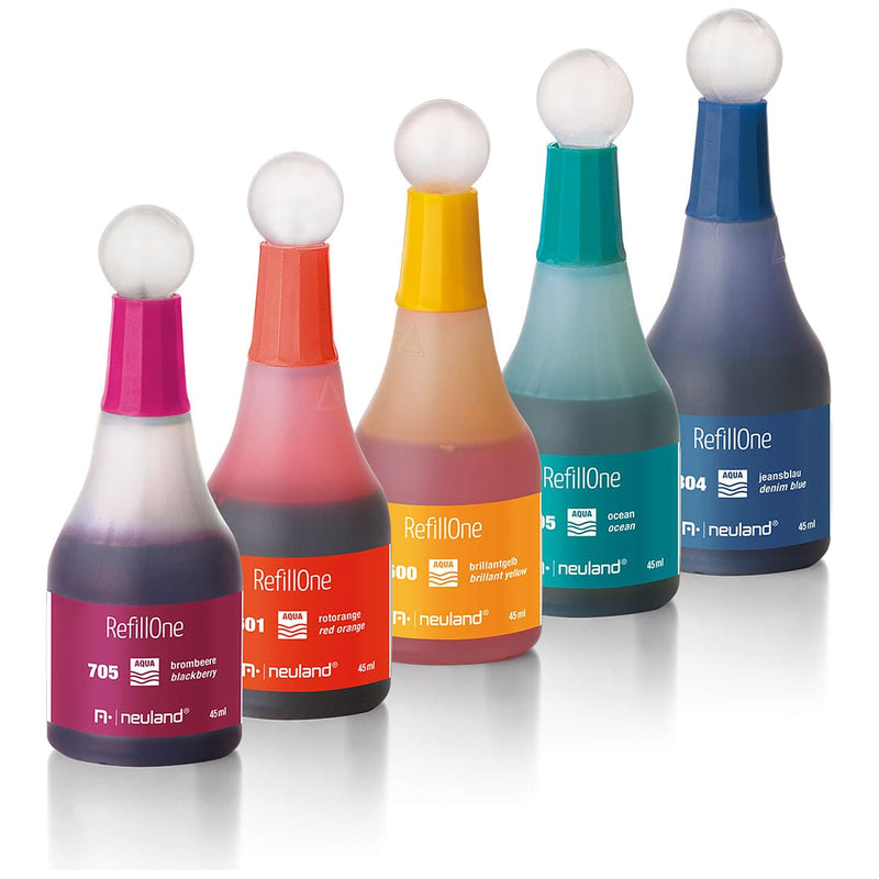 RefillOne Ink, water-based, 5 color set - No. 25 Tropic