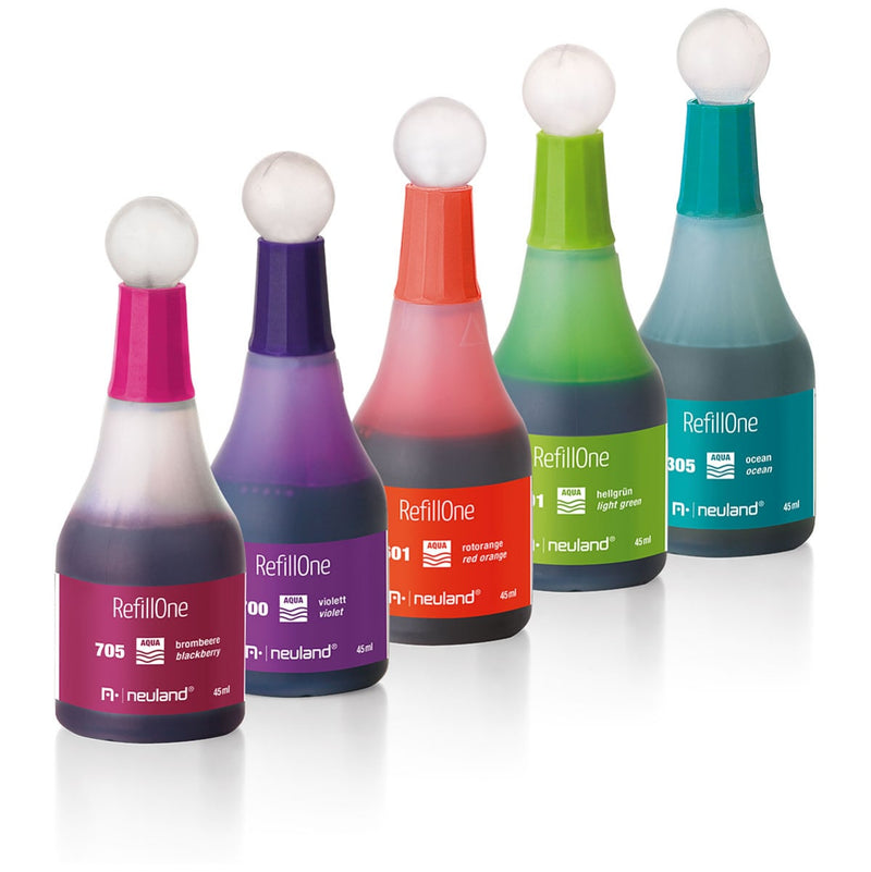 RefillOne Ink, water-based, 5 color set - No. 23 Bold Colors