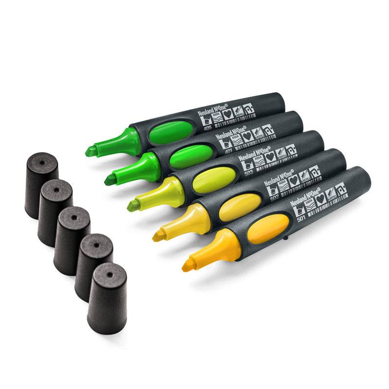 Neuland No.One®, wedge nib 2-6 mm, 5/color sets - 11 Lemon tree