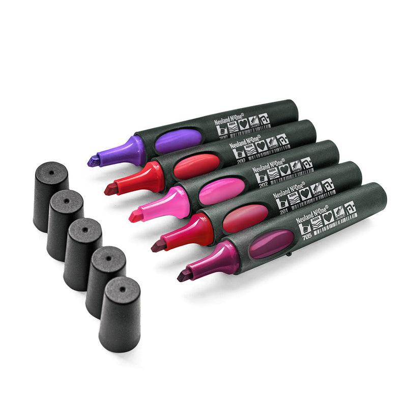 Neuland No.One®, wedge nib 2-6 mm, 5/color sets - 13 Wild Berries
