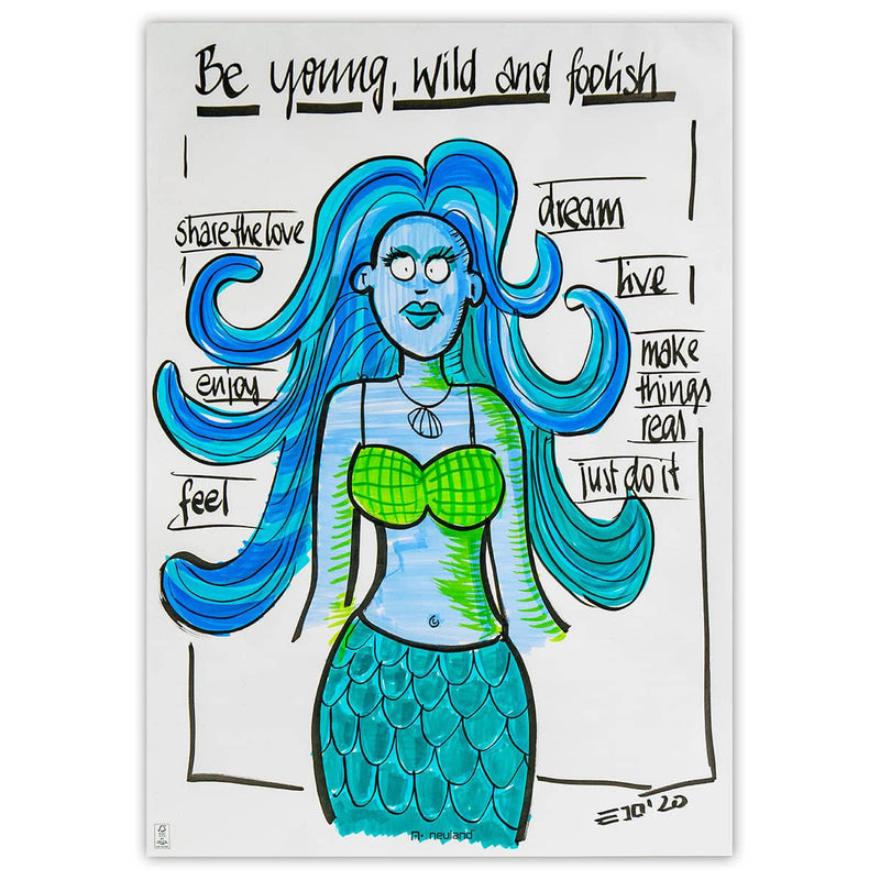 Neuland No.One®, wedge nib 2-6 mm, 5/color sets - 16 Mermaid's Kiss