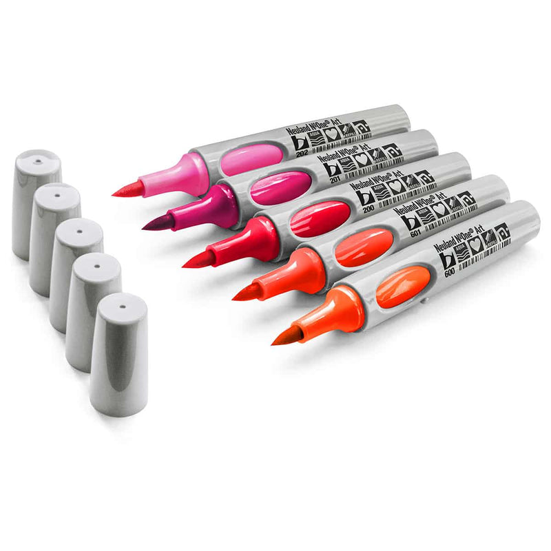 Neuland No.One® Art, brush nib 0.5-7 mm, 5/color sets - 8 Sweet Sunset