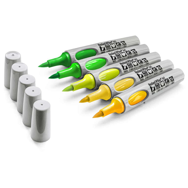 Neuland No.One® Art, brush nib 0.5-7 mm, 5/color sets - 11 Lemon tree