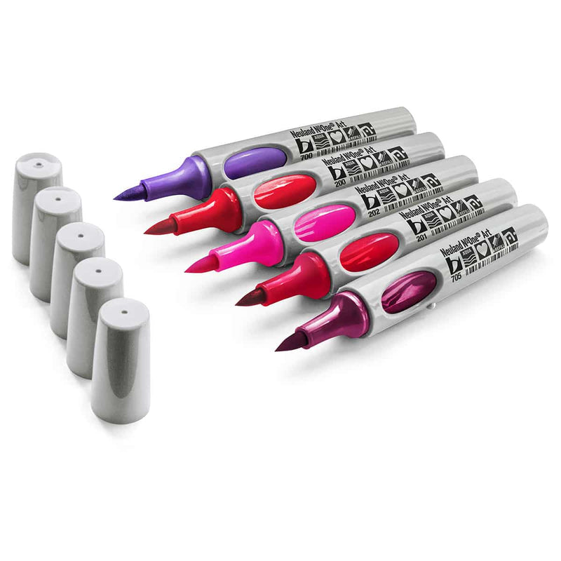 Neuland No.One® Art, brush nib 0.5-7 mm, 5/color sets - 13 Wild Berries