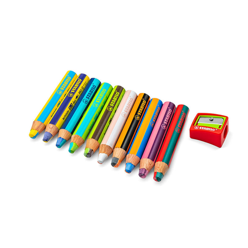 STABILO® woody DUO, set of 10
