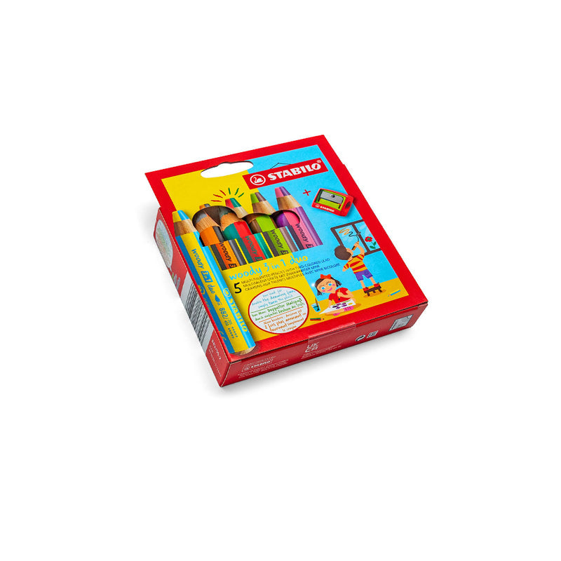 STABILO® woody DUO, set of 5