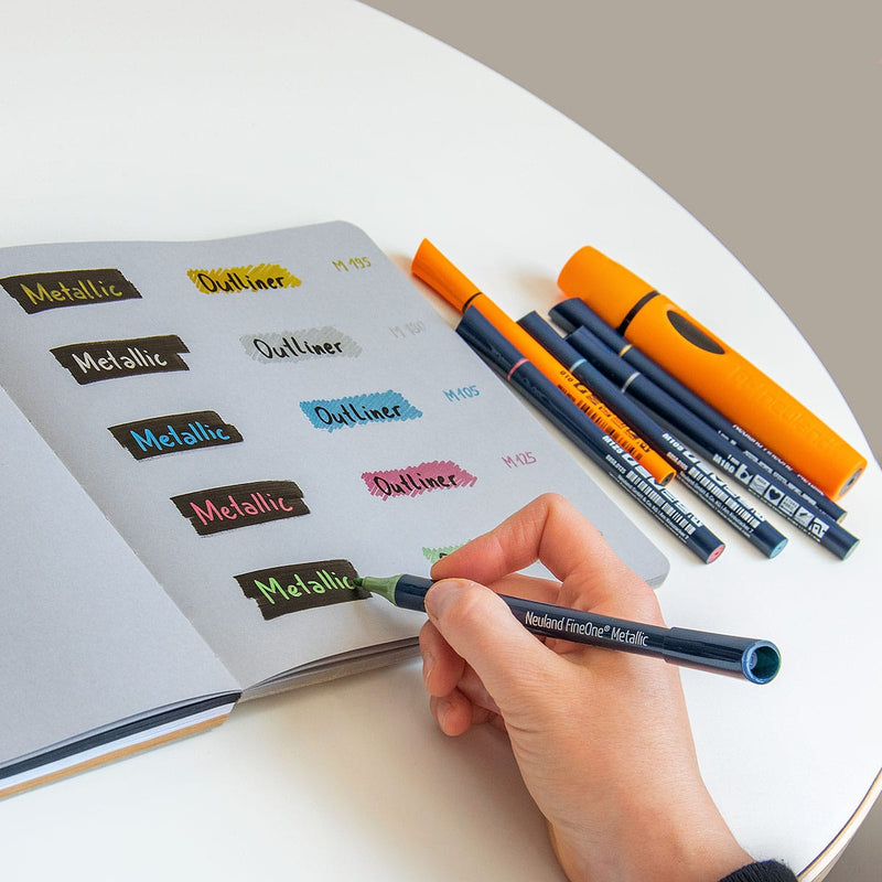 Neuland FineOne® Metallic, round nib 1 mm – Set No. M70 Mix